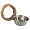 Miska Dog Fantasy nerez v dřevě, zaoblená 400ml