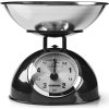 NEDIS Melissa kuchyňská váha/ analogová/ nosnost 5kg/ vyjímatelná mísa/ nerezová ocel/ černá