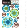 Samolepící dekorace 1058 modré kruhy 70x42cm