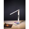 IMMAX LED stolní lampička Kingfisher/ Qi nabíjení/ 8,5W/ 400lm/ 12V/2,5A/ 3 barvy světla/ sklápěcí rameno/ bílá