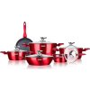 BANQUET Sada nádobí s nepřilnavým povrchem METALLIC RED, 11 ks