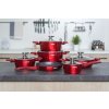 BANQUET Sada nádobí s nepřilnavým povrchem METALLIC RED, 11 ks