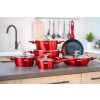 BANQUET Sada nádobí s nepřilnavým povrchem METALLIC RED, 11 ks