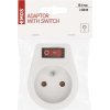 Zásuvka s vypínačem, bílá