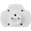 Rozbočovací zásuvka 2× plochá + 1× kulatá s vypínačem, bílá