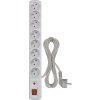Přepěťová ochrana – 8 zásuvek 1,5m, šedá