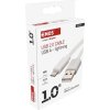 Nabíjecí a datový kabel USB-A 2.0 / Lightning MFi, 1 m, bílý