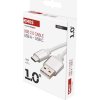 Nabíjecí a datový kabel USB-A 2.0 / USB-C 2.0, 1 m, bílý