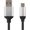 Nabíjecí a datový kabel USB-A 2.0 / USB-C 2.0, 1 m, černý