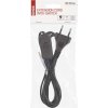 Flexo šňůra PVC 2× 0,75mm2 s vypínačem, 2m, černá