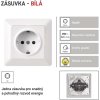 Zásuvka jednonásobná SCHUKO, bílá