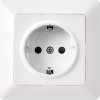 Zásuvka jednonásobná SCHUKO, bílá