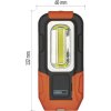 COB LED pracovní svítilna P3888, 180 lm, 3× AAA
