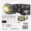 COB LED čelovka P3532, 125 lm, 20 m, 3× AAA