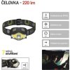 COB LED + LED čelovka P3536, 220 lm, 100 m, 3× AAA