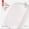 LED přisazené svítidlo Dori, čtvercové bílé 18W neut.b.,IP54