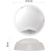 LED přisazené svítidlo ZURI s pohyb. čidl., kruhové č/b 14W t.b.