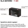 Bezúdržbový olověný akumulátor 12 V/7 Ah, faston 4,7 mm