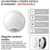 LED přisazené svítidlo ZURI s pohyb. čidl., kruhové č/b 14W n.b.