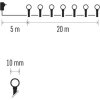 LED vánoční cherry řetěz – kuličky, 20 m, venkovní i vnitřní, studená bílá, programy