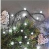 LED vánoční cherry řetěz – kuličky, 20 m, venkovní i vnitřní, studená bílá, programy