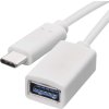 Datový OTG kabel USB-A 3.0 / USB-C 3.0  s funkcí redukce, 15 cm, bílý
