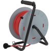 Prodlužovací kabel na bubnu, pevný střed / 25m / 4 zásuvky / červený / PVC / 230V / 1,5mm2