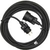 Venkovní prodlužovací kabel 10 m / 1 zásuvka / černý / guma / 230 V / 1,5 mm2