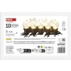 LED světelný řetěz – 10x párty žárovky čiré, 5 m, venkovní i vnitřní, teplá bílá