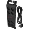 Přepěťová ochrana 1800J – 8 zásuvek, 3m, černá