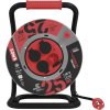 Venkovní prodlužovací kabel na bubnu 25 m / 4 zás. / černý / guma-neopren / 230V / 1,5 mm2