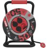 Venkovní prodlužovací kabel na bubnu 50 m / 4 zás. / černý / guma-neopren / 230V / 1,5 mm2