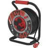 Venkovní prodlužovací kabel na bubnu 40 m / 4 zás. / černý / guma-neopren / 230V / 2,5 mm2