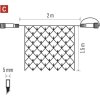 Standard LED spojovací vánoční řetěz – síť, 1,5x2 m, venkovní, studená bílá