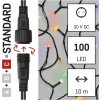 Standard LED spojovací vánoční řetěz, 10 m, venkovní i vnitřní, multicolor