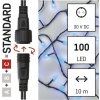 Standard LED spojovací vánoční řetěz, 10 m, venkovní i vnitřní, modrá