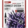 Standard LED spojovací vánoční řetěz, 10 m, venkovní i vnitřní, fialová