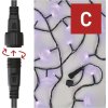 Standard LED spojovací vánoční řetěz, 10 m, venkovní i vnitřní, fialová