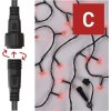 Standard LED spojovací vánoční řetěz, 10 m, venkovní i vnitřní, červená