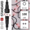 Standard LED spojovací vánoční řetěz, 10 m, venkovní i vnitřní, červená