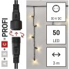 Profi LED spojovací řetěz černý – rampouchy, 3 m, venkovní, teplá bílá