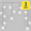 Profi LED spojovací řetěz bílý – rampouchy, 3 m, venkovní, studená bílá