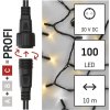Profi LED spojovací řetěz problikávající, 10 m, venkovní, teplá/studená bílá