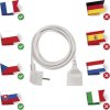 Prodlužovací kabel 2 m / 1 zásuvka / bílý / PVC / 1 mm2