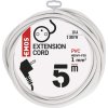 Prodlužovací kabel 5 m / 1 zásuvka / bílý / PVC / 1 mm2