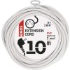 Prodlužovací kabel 10 m / 1 zásuvka / bílý / PVC / 1 mm2