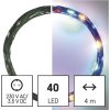 LED vánoční nano řetěz zelený, 4 m, venkovní i vnitřní, multicolor, časovač