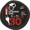 Venkovní prodlužovací kabel 30 m / 1 zásuvka / černý / guma-neopren / 230 V / 1,5 mm2