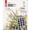 LED vánoční rampouchy, 5 m, venkovní i vnitřní, teplá bílá, ovladač, programy, časovač