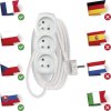 Prodlužovací kabel 3 m / 3 zásuvky / bílý / PVC / 1,5 mm2